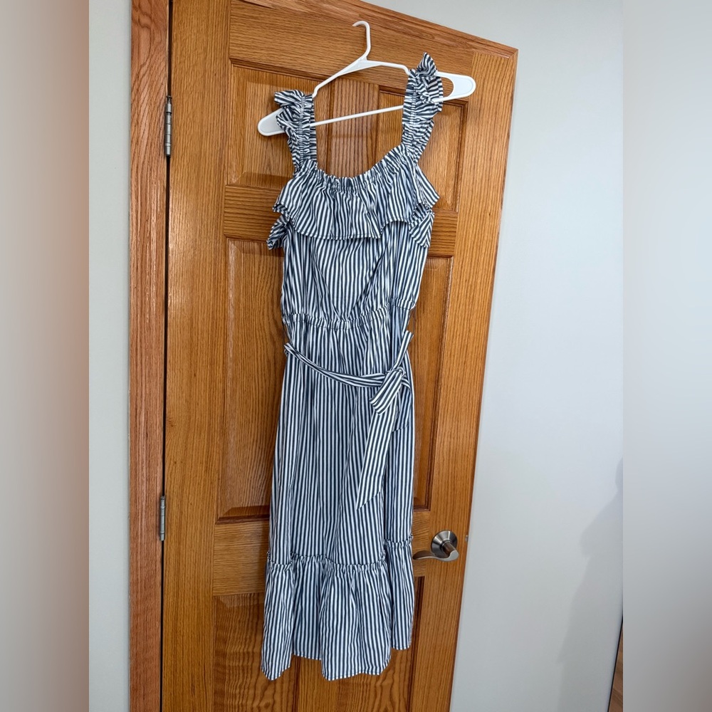 NWT Michael Kors Midnight Blue and White Striped Dress